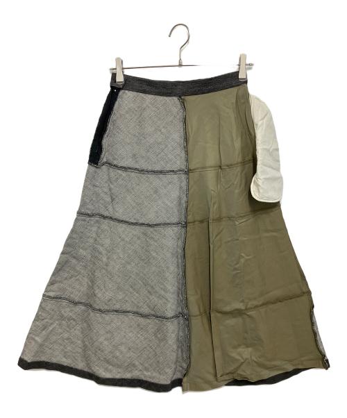 tricot COMME des GARCONS（トリココムデギャルソン）tricot COMME des GARCONS (トリココムデギャルソン) デニム切替ロングスカート グレー サイズ:Mの古着・服飾アイテム