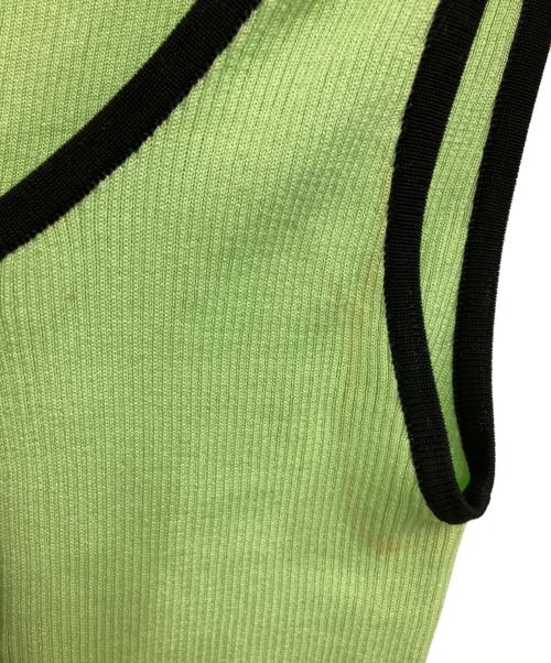 CHANEL（シャネル）CHANEL (シャネル) ノースリーブニット 黄緑 サイズ:Lの古着・服飾アイテム