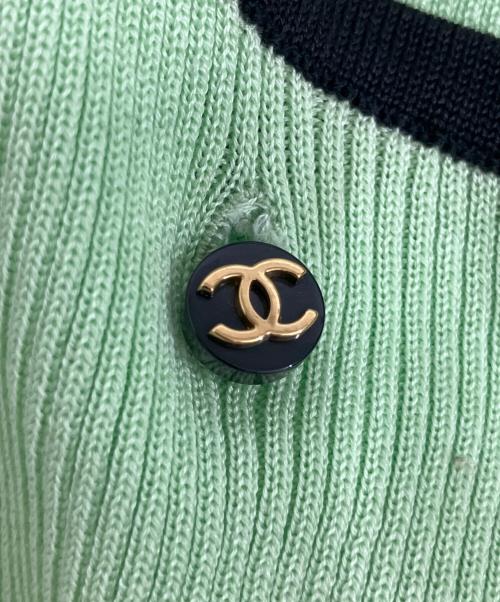 CHANEL（シャネル）CHANEL (シャネル) ノースリーブニット 黄緑 サイズ:Lの古着・服飾アイテム