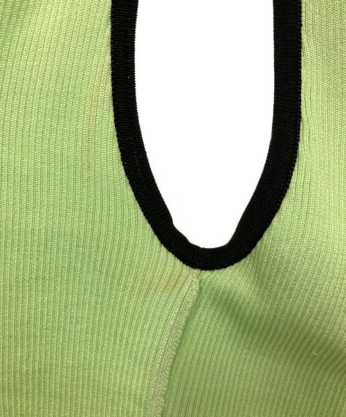 CHANEL（シャネル）CHANEL (シャネル) ノースリーブニット 黄緑 サイズ:Lの古着・服飾アイテム
