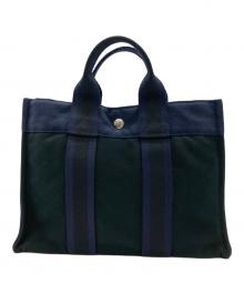 HERMES（エルメス）の古着「トートバッグ」｜ブラック×ネイビー