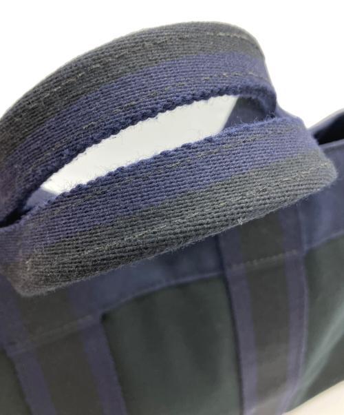 HERMES（エルメス）HERMES (エルメス) トートバッグ ブラック×ネイビーの古着・服飾アイテム