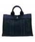 HERMES (エルメス) トートバッグ ブラック×ネイビー：16000円