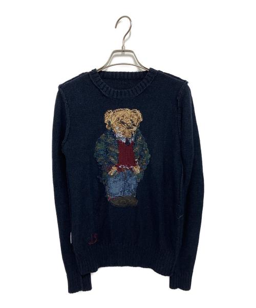 POLO RALPH LAUREN（ポロ・ラルフローレン）POLO RALPH LAUREN (ポロ・ラルフローレン) ダッフルポロベアニット ネイビー サイズ:Sの古着・服飾アイテム