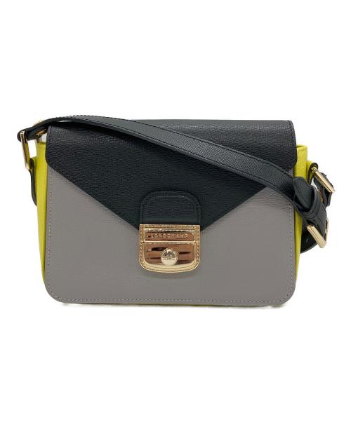 LONGCHAMP（ロンシャン）LONGCHAMP (ロンシャン) ショルダーバッグ ブラック×グレー×イエローの古着・服飾アイテム