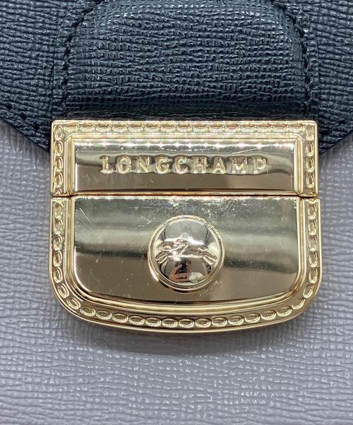 LONGCHAMP（ロンシャン）LONGCHAMP (ロンシャン) ショルダーバッグ ブラック×グレー×イエローの古着・服飾アイテム