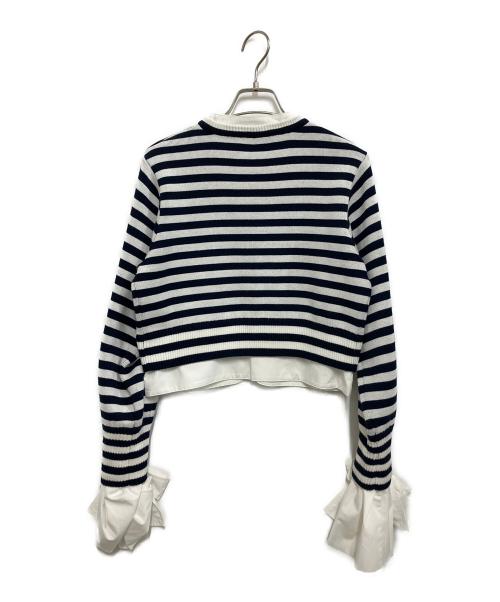 Bibiy.（ビビィ）Bibiy. (ビビィ) ANGELIQUE KNIT ホワイト×ブルー サイズ:Freeの古着・服飾アイテム