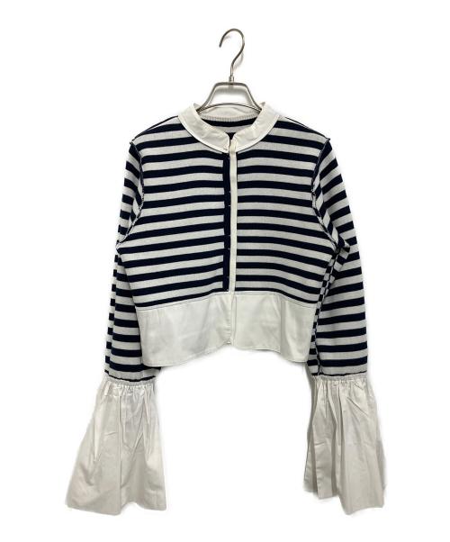 Bibiy.（ビビィ）Bibiy. (ビビィ) ANGELIQUE KNIT ホワイト×ブルー サイズ:Freeの古着・服飾アイテム
