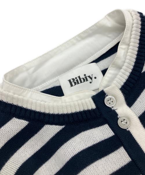 Bibiy.（ビビィ）Bibiy. (ビビィ) ANGELIQUE KNIT ホワイト×ブルー サイズ:Freeの古着・服飾アイテム