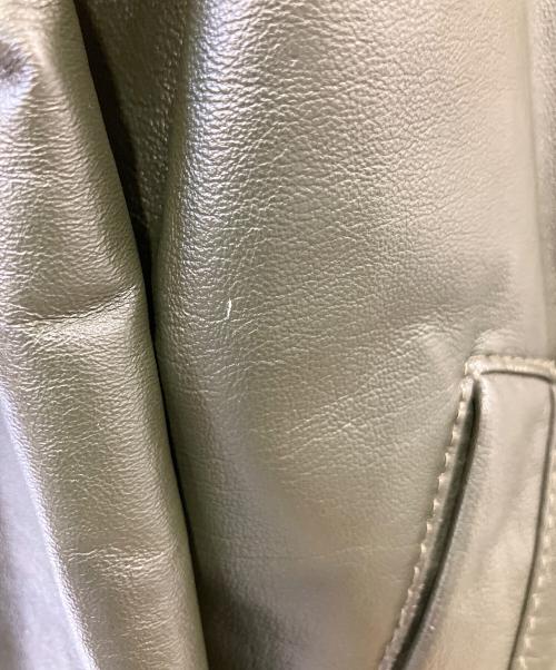 NITRAID（ナイトレイド）NITRAID (ナイトレイド) レザーブルゾン オリーブ サイズ:Lの古着・服飾アイテム