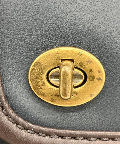 COACH（コーチ）COACH (コーチ) ボディーバッグ ネイビー×ブラウンの古着・服飾アイテム