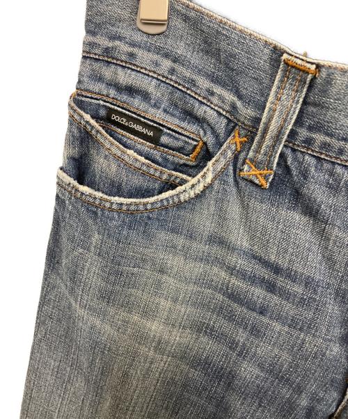 DOLCE & GABBANA（ドルチェ＆ガッバーナ）DOLCE & GABBANA (ドルチェ＆ガッバーナ) シンチバックデニムパンツ ブルー サイズ:Mの古着・服飾アイテム