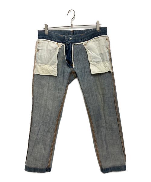 DOLCE & GABBANA（ドルチェ＆ガッバーナ）DOLCE & GABBANA (ドルチェ＆ガッバーナ) シンチバックデニムパンツ ブルー サイズ:Mの古着・服飾アイテム