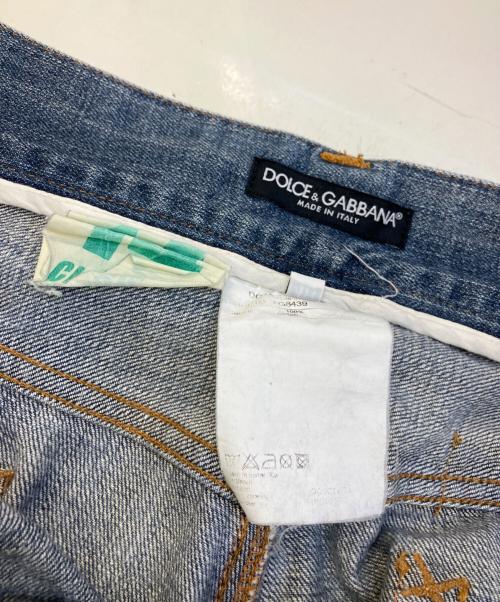 DOLCE & GABBANA（ドルチェ＆ガッバーナ）DOLCE & GABBANA (ドルチェ＆ガッバーナ) シンチバックデニムパンツ ブルー サイズ:Mの古着・服飾アイテム