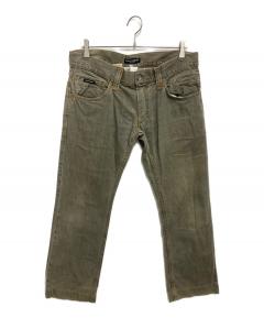 中古・古着通販】WANNA (ワナ) ダメージ加工デニムパンツ ブラック