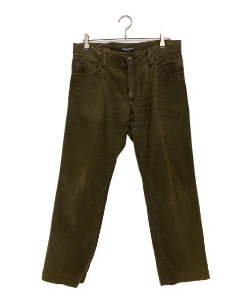 DOLCE & GABBANA（ドルチェ＆ガッバーナ）DOLCE & GABBANA (ドルチェ＆ガッバーナ) コーデュロイパンツ カーキ サイズ:Lの古着・服飾アイテム