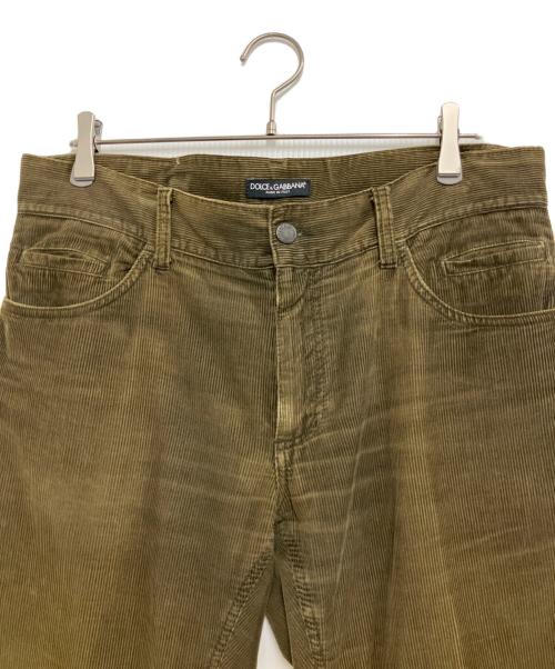 DOLCE & GABBANA（ドルチェ＆ガッバーナ）DOLCE & GABBANA (ドルチェ＆ガッバーナ) コーデュロイパンツ カーキ サイズ:Lの古着・服飾アイテム