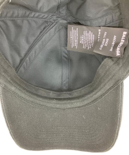 BALENCIAGA（バレンシアガ）BALENCIAGA (バレンシアガ) ロゴキャップ ブラック サイズ:Lの古着・服飾アイテム