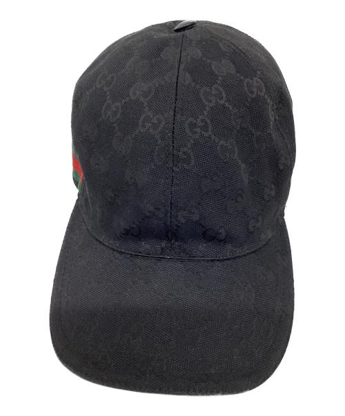 GUCCI（グッチ）GUCCI (グッチ) ベースボールキャップ ブラックの古着・服飾アイテム
