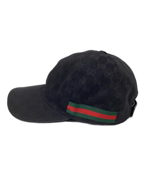 GUCCI（グッチ）GUCCI (グッチ) ベースボールキャップ ブラックの古着・服飾アイテム