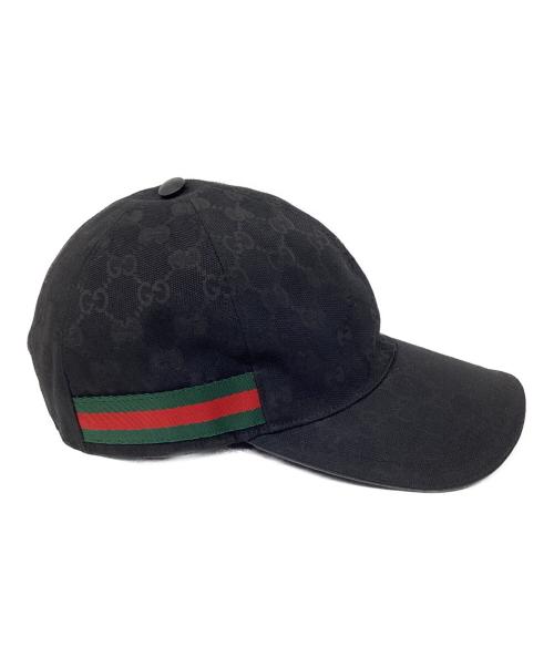 GUCCI（グッチ）GUCCI (グッチ) ベースボールキャップ ブラックの古着・服飾アイテム