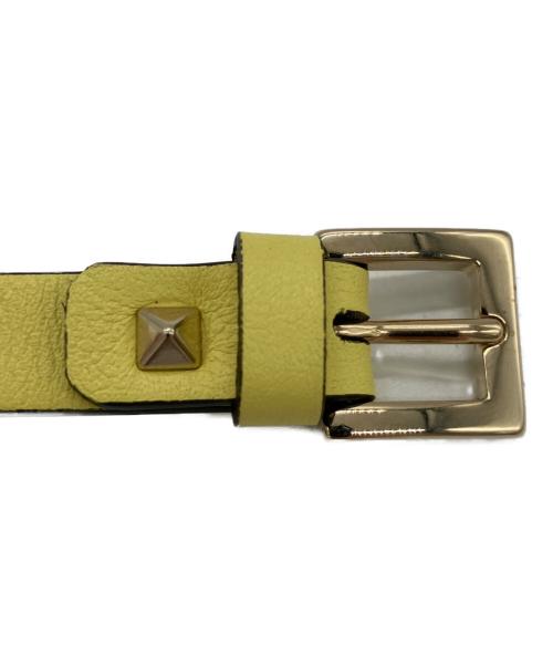 VALENTINO（ヴァレンティノ）VALENTINO (ヴァレンティノ) レザーブレスレット イエローの古着・服飾アイテム