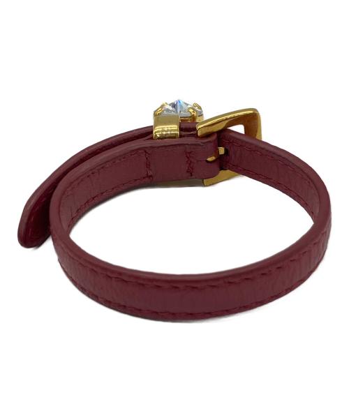 MIU MIU（ミュウミュウ）MIU MIU (ミュウミュウ) Heart Bijou Bracelet レッドの古着・服飾アイテム