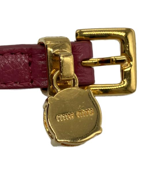 MIU MIU（ミュウミュウ）MIU MIU (ミュウミュウ) Heart Bijou Bracelet レッドの古着・服飾アイテム