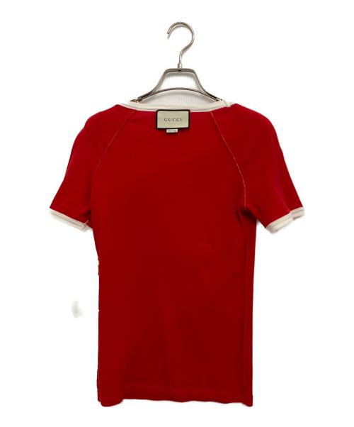 GUCCI（グッチ）GUCCI (グッチ) カットソー レッド サイズ:Mの古着・服飾アイテム
