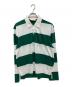 ami（アミ）の古着「de Coeur Striped Polo Shirt」｜ホワイト×グリーン