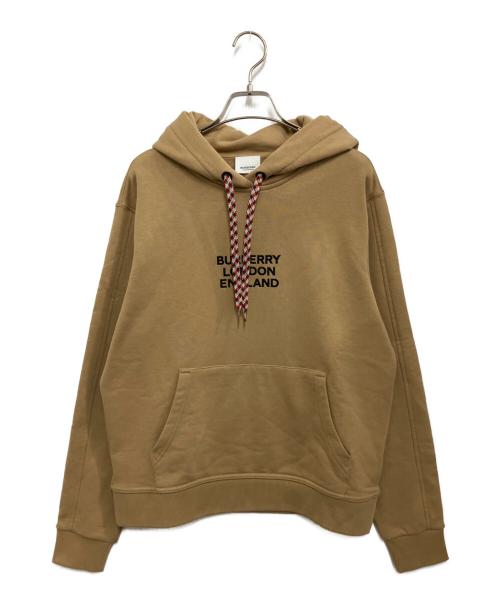 BURBERRY LONDON（バーバリーロンドン）BURBERRY LONDON (バーバリーロンドン) ロゴ刺繍オーバーサイズパーカー ブラウン サイズ:Sの古着・服飾アイテム