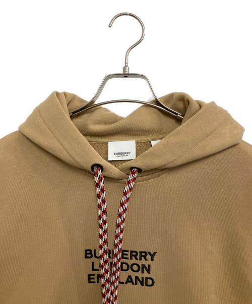 BURBERRY LONDON（バーバリーロンドン）BURBERRY LONDON (バーバリーロンドン) ロゴ刺繍オーバーサイズパーカー ブラウン サイズ:Sの古着・服飾アイテム