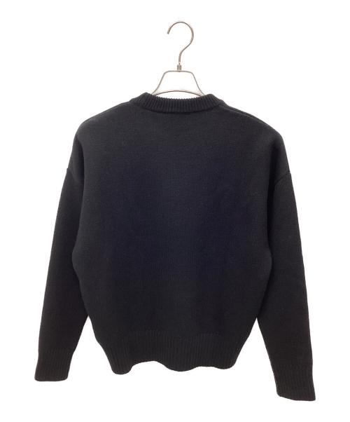ami（アミ）ami (アミ) Ami De Coeur クルーネック セーター ブラック サイズ:XSの古着・服飾アイテム