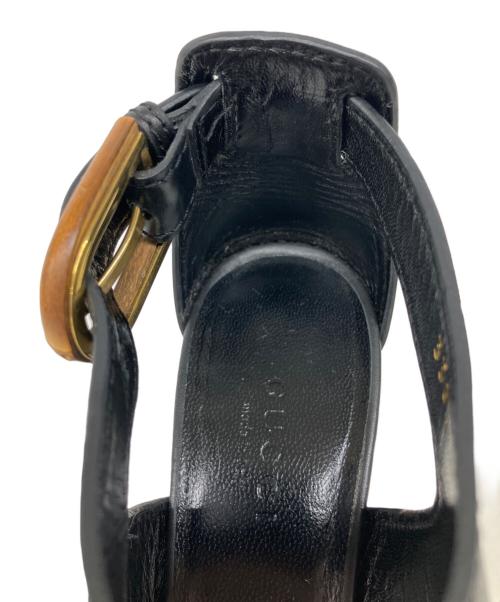 GUCCI（グッチ）GUCCI (グッチ) バンブーヒールサンダル ブラック サイズ:22.5の古着・服飾アイテム