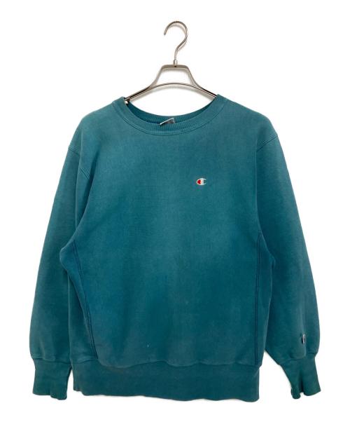 Champion REVERSE WEAVE（チャンピオン リバース ウィーブ）Champion REVERSE WEAVE (チャンピオン リバース ウィーブ) 90s CREW NECK SWEATSHIRT グリーン サイズ:Lの古着・服飾アイテム