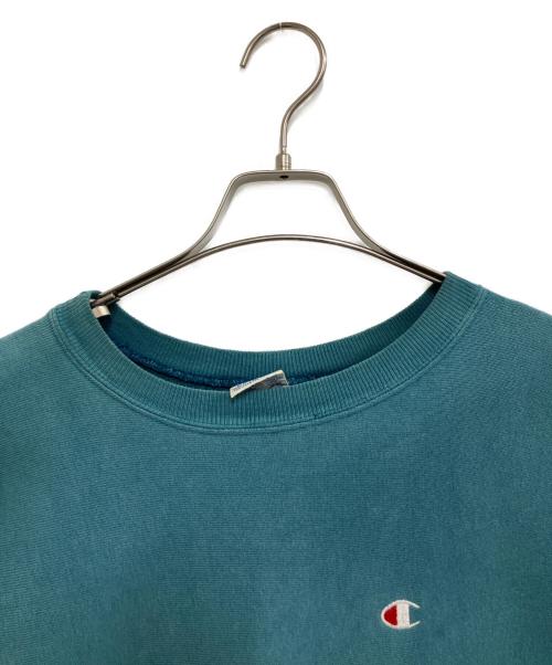 Champion REVERSE WEAVE（チャンピオン リバース ウィーブ）Champion REVERSE WEAVE (チャンピオン リバース ウィーブ) 90s CREW NECK SWEATSHIRT グリーン サイズ:Lの古着・服飾アイテム