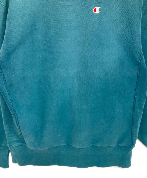 Champion REVERSE WEAVE（チャンピオン リバース ウィーブ）Champion REVERSE WEAVE (チャンピオン リバース ウィーブ) 90s CREW NECK SWEATSHIRT グリーン サイズ:Lの古着・服飾アイテム