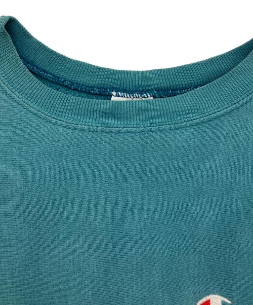 Champion REVERSE WEAVE（チャンピオン リバース ウィーブ）Champion REVERSE WEAVE (チャンピオン リバース ウィーブ) 90s CREW NECK SWEATSHIRT グリーン サイズ:Lの古着・服飾アイテム