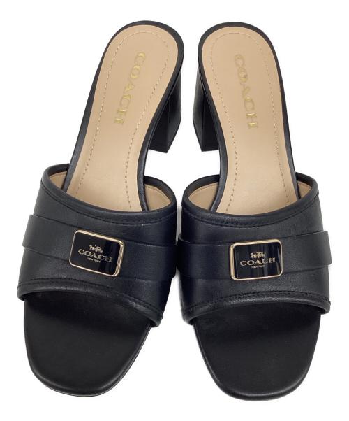 COACH（コーチ）COACH (コーチ) MARCEY LEATHER SANDA ブラック サイズ:24.5の古着・服飾アイテム