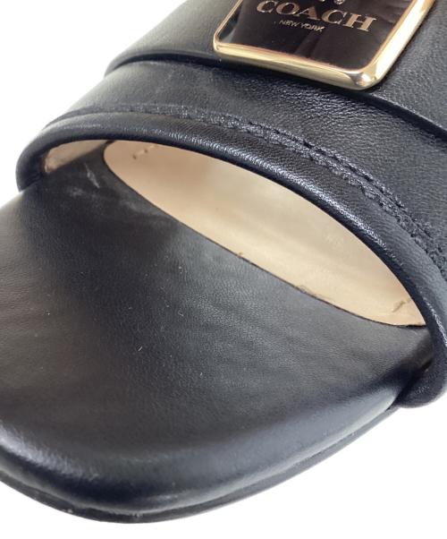 COACH（コーチ）COACH (コーチ) MARCEY LEATHER SANDA ブラック サイズ:24.5の古着・服飾アイテム