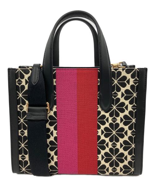 Kate Spade（ケイトスペード）Kate Spade (ケイトスペード) 2WAYバッグ ブラック×ピンクの古着・服飾アイテム