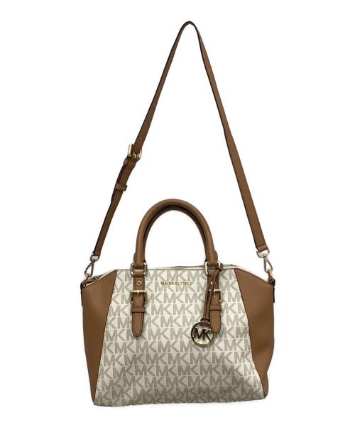 MICHAEL KORS（マイケルコース）MICHAEL KORS (マイケルコース) 2WAYバッグ ベージュの古着・服飾アイテム