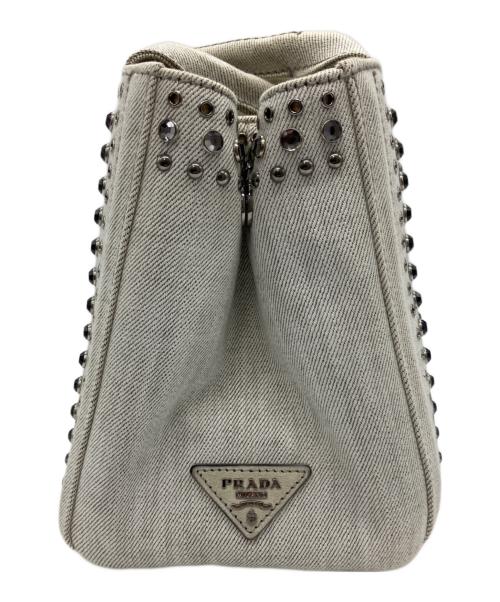 PRADA（プラダ）PRADA (プラダ) 2wayトートバッグ ホワイトの古着・服飾アイテム