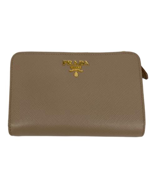 PRADA（プラダ）PRADA (プラダ) コンパクトウォレット ピンクの古着・服飾アイテム