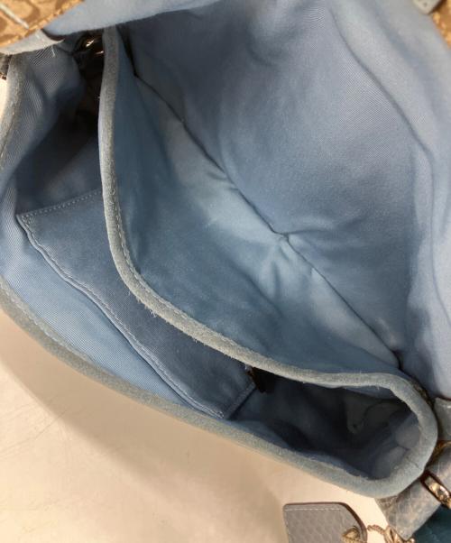 COACH（コーチ）COACH (コーチ) ハンドバッグ ブルー×ベージュの古着・服飾アイテム