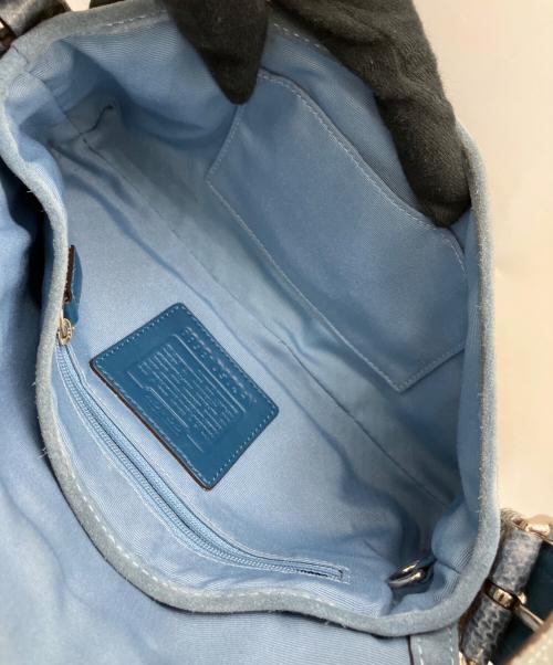 COACH（コーチ）COACH (コーチ) ハンドバッグ ブルー×ベージュの古着・服飾アイテム