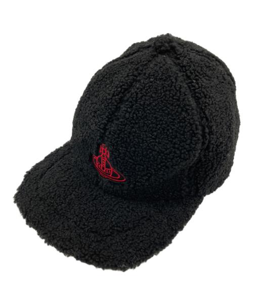 Vivienne Westwood（ヴィヴィアンウエストウッド）Vivienne Westwood (ヴィヴィアンウエストウッド) リサイクルボアキャップ ブラックの古着・服飾アイテム