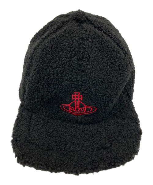 Vivienne Westwood（ヴィヴィアンウエストウッド）Vivienne Westwood (ヴィヴィアンウエストウッド) リサイクルボアキャップ ブラックの古着・服飾アイテム