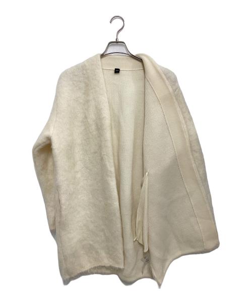 ATON（エイトン）ATON (エイトン) 厚手カーディガン アイボリー サイズ:Mの古着・服飾アイテム