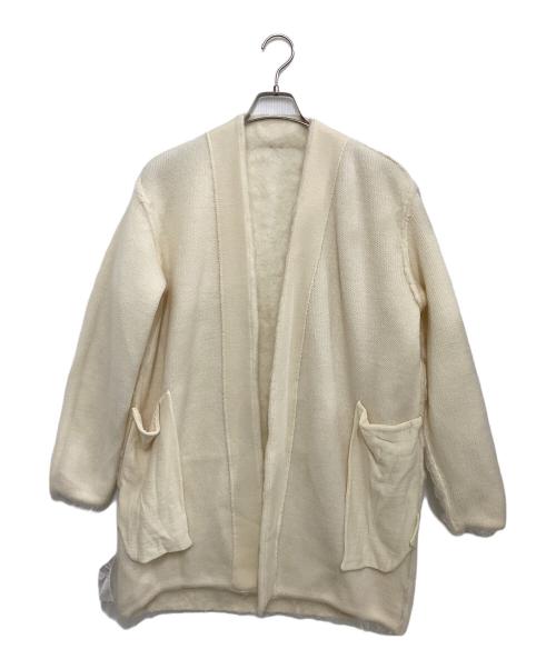 ATON（エイトン）ATON (エイトン) 厚手カーディガン アイボリー サイズ:Mの古着・服飾アイテム